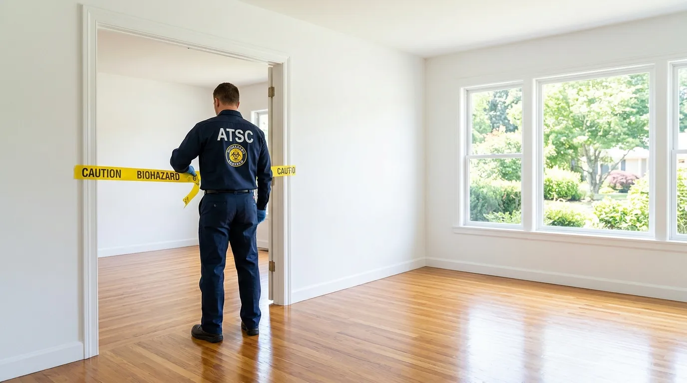 Certified biohazard cleanup crew performing Crime Scene Cleanup in Eaton Rapids